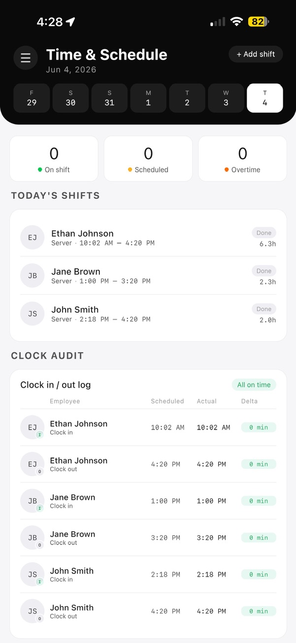 Time & Schedule